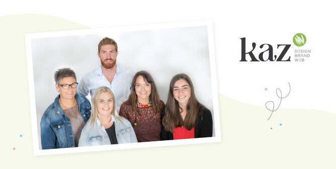 Photographed above is the whole Kaz team: L to R Karen, Kylie Morrison, Lisa Nicholls, Hannah Fromont and Shaun Kirkham standing behind.