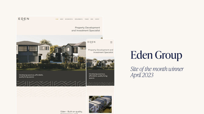Previous site of the month winner: Eden Group