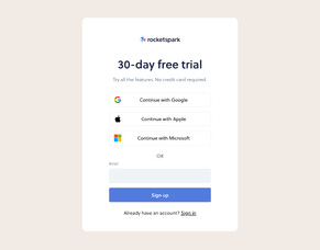 Say goodbye to your Rocketspark password: you can now sign in with Google