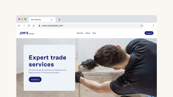 Website Example of Trade Service Site