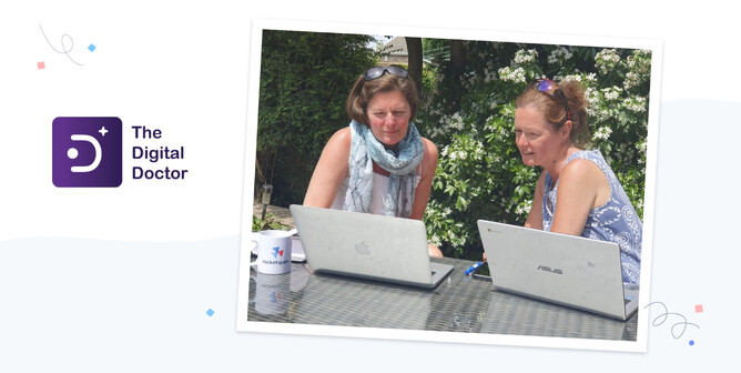 Sarah Pooley and her twin sister, Gina Orchard