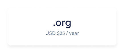 .org domain names from USD $25 per year