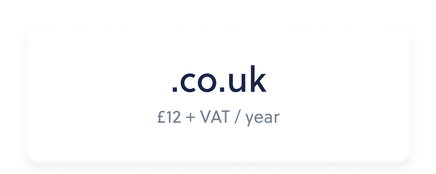 .co.uk domain names from GBP £12 per year