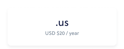 .us domain names from USD $20 per year